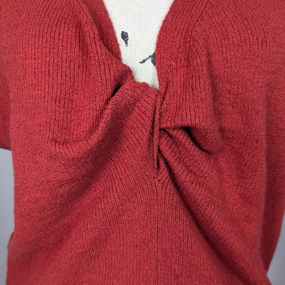 Joie Alenah Knotted Sweater in Rum Red – Size Large (NWT) - Picture 7 of 11